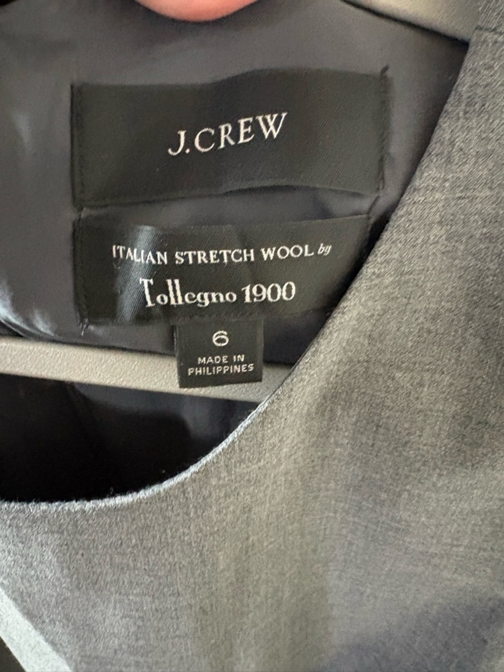 J.Crew Resume Dress in Heather Grey Stretch Wool Size 6 - Picture 10 of 11